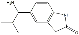 5-(1-amino-2-methylbutyl)-2,3-dihydro-1H-indol-2-one Structure