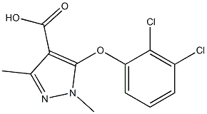 5-(2,3-dichlorophenoxy)-1,3-dimethyl-1H-pyrazole-4-carboxylic acid Structure
