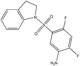 5-(2,3-dihydro-1H-indole-1-sulfonyl)-2,4-difluoroaniline Structure