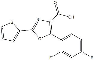 5-(2,4-difluorophenyl)-2-(thiophen-2-yl)-1,3-oxazole-4-carboxylic acid Struktur