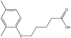 5-(2,4-dimethylphenoxy)pentanoic acid 结构式