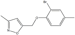 5-(2-bromo-4-methylphenoxymethyl)-3-methyl-1,2-oxazole Struktur