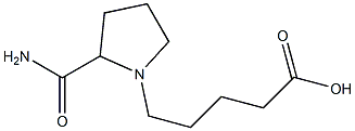 5-(2-carbamoylpyrrolidin-1-yl)pentanoic acid 结构式