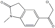 5-(2-chloroacetyl)-1-methyl-2,3-dihydro-1H-indol-2-one Struktur