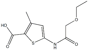 5-(2-ethoxyacetamido)-3-methylthiophene-2-carboxylic acid Struktur