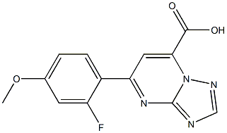 5-(2-fluoro-4-methoxyphenyl)-[1,2,4]triazolo[1,5-a]pyrimidine-7-carboxylic acid 化学構造式