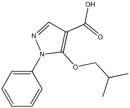5-(2-methylpropoxy)-1-phenyl-1H-pyrazole-4-carboxylic acid,,结构式