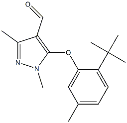 5-(2-tert-butyl-5-methylphenoxy)-1,3-dimethyl-1H-pyrazole-4-carbaldehyde 结构式