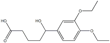 5-(3,4-diethoxyphenyl)-5-hydroxypentanoic acid Struktur
