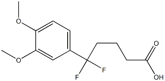 5-(3,4-dimethoxyphenyl)-5,5-difluoropentanoic acid Structure
