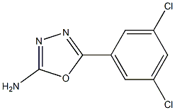 5-(3,5-dichlorophenyl)-1,3,4-oxadiazol-2-amine 化学構造式