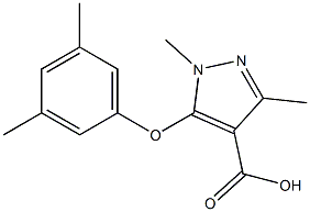 5-(3,5-dimethylphenoxy)-1,3-dimethyl-1H-pyrazole-4-carboxylic acid 结构式