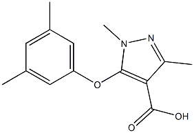 5-(3,5-dimethylphenoxy)-1,3-dimethyl-1H-pyrazole-4-carboxylic acid Structure