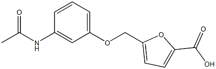 5-(3-acetamidophenoxymethyl)furan-2-carboxylic acid Structure