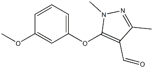 5-(3-methoxyphenoxy)-1,3-dimethyl-1H-pyrazole-4-carbaldehyde Struktur