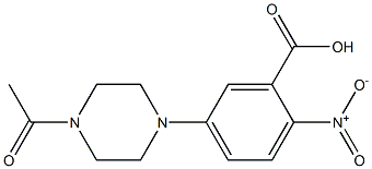 5-(4-acetylpiperazin-1-yl)-2-nitrobenzoic acid 结构式