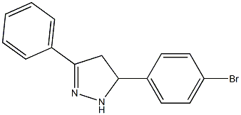 5-(4-bromophenyl)-3-phenyl-4,5-dihydro-1H-pyrazole,,结构式