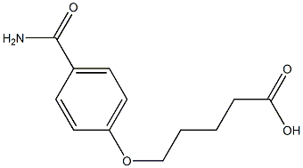 5-(4-carbamoylphenoxy)pentanoic acid,,结构式