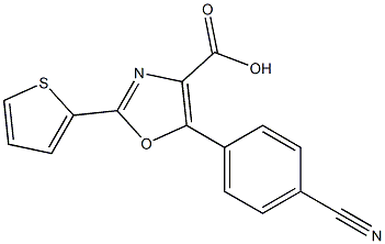 5-(4-cyanophenyl)-2-(thiophen-2-yl)-1,3-oxazole-4-carboxylic acid Structure