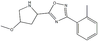 5-(4-methoxypyrrolidin-2-yl)-3-(2-methylphenyl)-1,2,4-oxadiazole Struktur