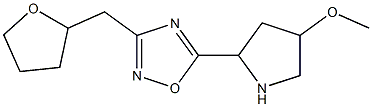 5-(4-methoxypyrrolidin-2-yl)-3-(oxolan-2-ylmethyl)-1,2,4-oxadiazole Struktur