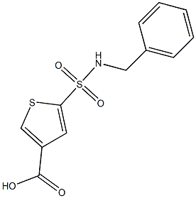 5-(benzylsulfamoyl)thiophene-3-carboxylic acid Structure