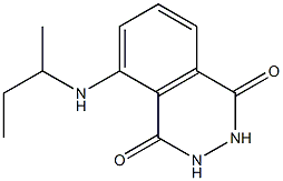 5-(butan-2-ylamino)-1,2,3,4-tetrahydrophthalazine-1,4-dione 化学構造式