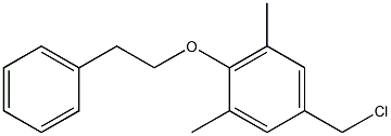 5-(chloromethyl)-1,3-dimethyl-2-(2-phenylethoxy)benzene Struktur