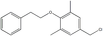 5-(chloromethyl)-1,3-dimethyl-2-(2-phenylethoxy)benzene 化学構造式