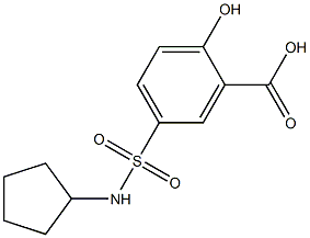 5-(cyclopentylsulfamoyl)-2-hydroxybenzoic acid Structure