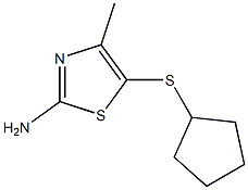 5-(cyclopentylthio)-4-methyl-1,3-thiazol-2-amine Struktur