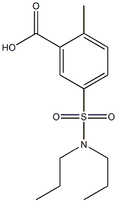 5-(dipropylsulfamoyl)-2-methylbenzoic acid,,结构式