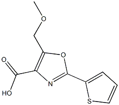 5-(methoxymethyl)-2-(thiophen-2-yl)-1,3-oxazole-4-carboxylic acid 结构式