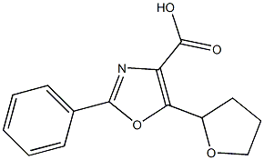 5-(oxolan-2-yl)-2-phenyl-1,3-oxazole-4-carboxylic acid Struktur