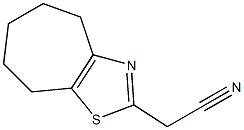 5,6,7,8-tetrahydro-4H-cyclohepta[d][1,3]thiazol-2-ylacetonitrile 结构式