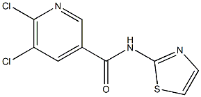 5,6-dichloro-N-(1,3-thiazol-2-yl)pyridine-3-carboxamide Struktur