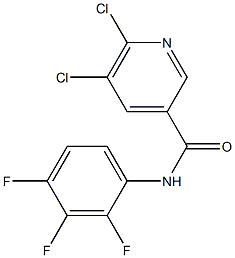 5,6-dichloro-N-(2,3,4-trifluorophenyl)pyridine-3-carboxamide Struktur