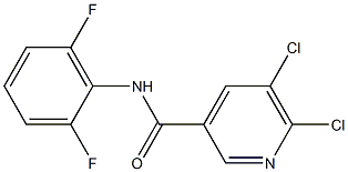 5,6-dichloro-N-(2,6-difluorophenyl)pyridine-3-carboxamide 化学構造式