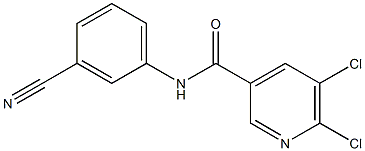 5,6-dichloro-N-(3-cyanophenyl)pyridine-3-carboxamide Structure