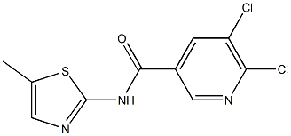 5,6-dichloro-N-(5-methyl-1,3-thiazol-2-yl)pyridine-3-carboxamide Structure