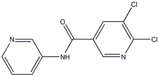 5,6-dichloro-N-(pyridin-3-yl)pyridine-3-carboxamide 结构式