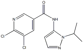 5,6-dichloro-N-[1-(propan-2-yl)-1H-pyrazol-5-yl]pyridine-3-carboxamide Structure