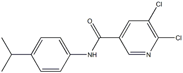 5,6-dichloro-N-[4-(propan-2-yl)phenyl]pyridine-3-carboxamide 结构式