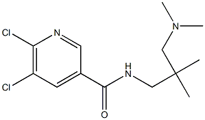 5,6-dichloro-N-{2-[(dimethylamino)methyl]-2-methylpropyl}pyridine-3-carboxamide Struktur