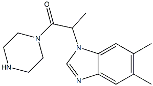 5,6-dimethyl-1-(1-methyl-2-oxo-2-piperazin-1-ylethyl)-1H-benzimidazole