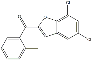 5,7-dichloro-2-[(2-methylphenyl)carbonyl]-1-benzofuran Structure