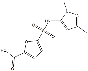 5-[(1,3-dimethyl-1H-pyrazol-5-yl)sulfamoyl]furan-2-carboxylic acid Structure