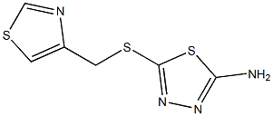 5-[(1,3-thiazol-4-ylmethyl)sulfanyl]-1,3,4-thiadiazol-2-amine 化学構造式