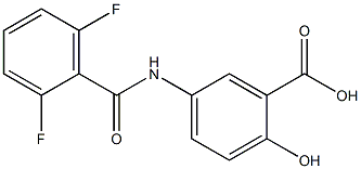 5-[(2,6-difluorobenzene)amido]-2-hydroxybenzoic acid 结构式