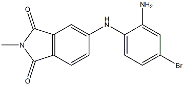 5-[(2-amino-4-bromophenyl)amino]-2-methyl-2,3-dihydro-1H-isoindole-1,3-dione Structure